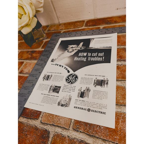 1941 General Electric Print Ad‎ - WWII Era Heating Innovation Solutions Vintage - Picture 5 of 11